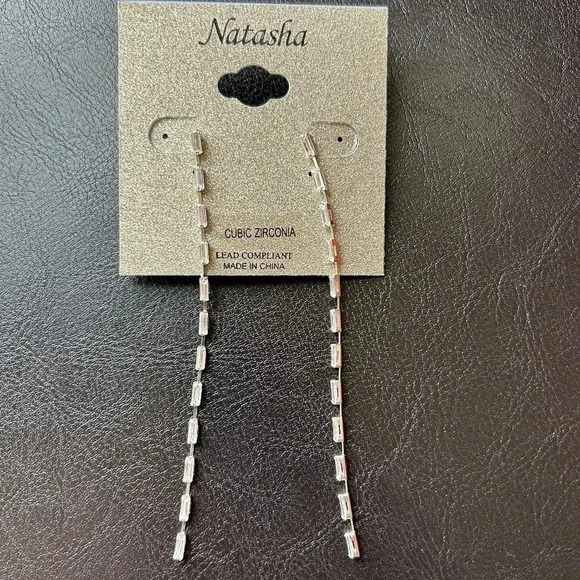 Natasha Earrings Cubic Zirconia - Picture 3 of 8